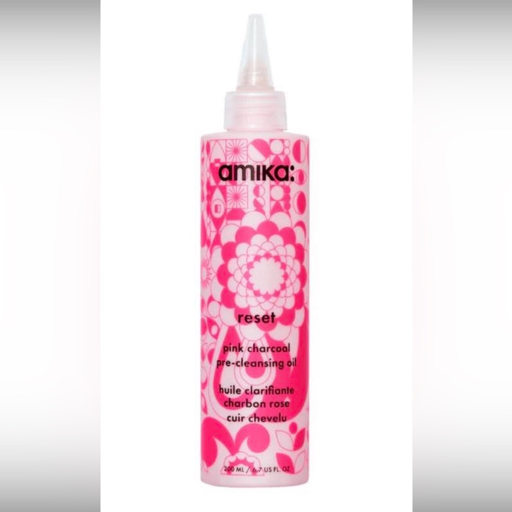 Amika Reset Pink Charcoal Pre Cleansing Oil